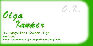 olga kamper business card